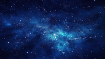Obraz na płótnie Canvas Blue starry sky with infinite space