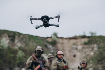 A civilian drone doing air intelligence for Ukrainian army