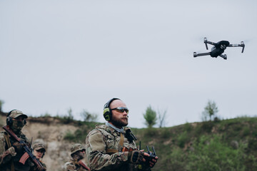 Ukrainian drone operator doing his job