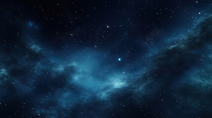 Fototapeta na wymiar Blue starry sky with infinite space