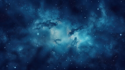Obraz na płótnie Canvas Blue starry sky with infinite space
