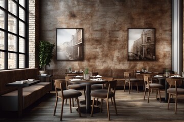 interior of a cafe, ai generative