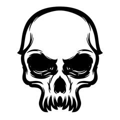 Skull illustration mascot logo art