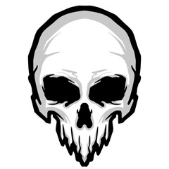 Skull illustration mascot logo art