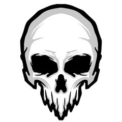 Skull illustration mascot logo art