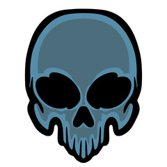 Skull illustration mascot logo art
