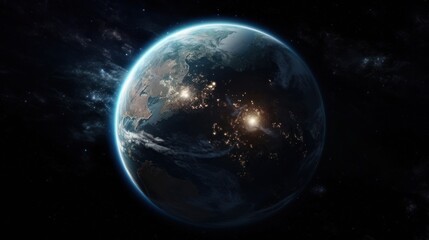 Fototapeta na wymiar Earth. Earth Planet. Solar System. Planets. Made With Generative AI.