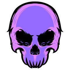 Skull illustration mascot logo art