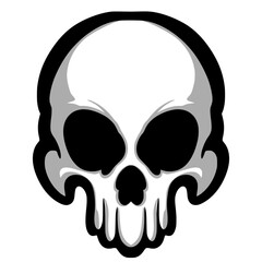Skull illustration mascot logo art