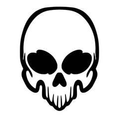 Skull illustration mascot logo art