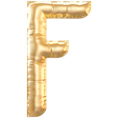 Balloon Letter F Gold