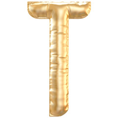 Balloon Letter T Gold