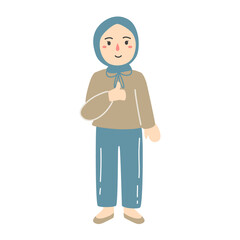 happy muslim positive gestures body language