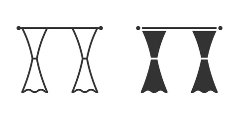 Curtain icon. Simple design. Vector illustration.