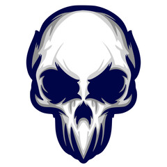 Skull head illustration art mascot logo darkness