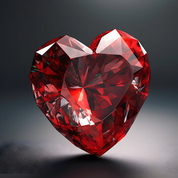 heart made of diamond, generative ai