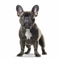 french bulldog isolated on a white background, ai generative