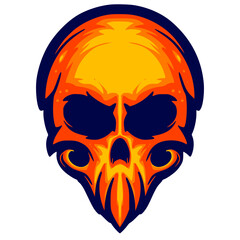 Skull mascot logo art