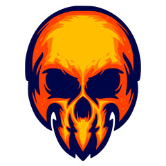 Art mascot logo skull