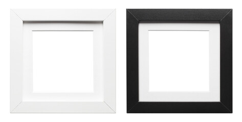 White and black empty frames, cut out