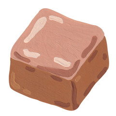 brownie, chocolate sticker painting