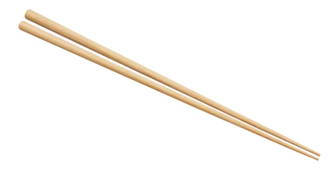Foto op Canvas Wooden chopsticks cut out © Yeti Studio