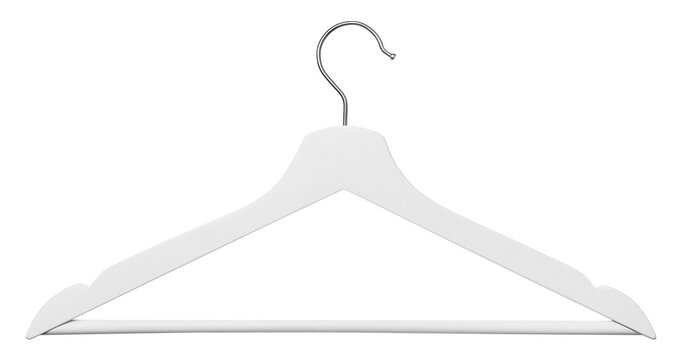 White clothes hanger cut out