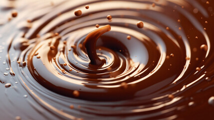 Chocolate swirl in the water