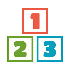 123 learning blocks flat icon for apps and websites
English alphabet.Vector illustration