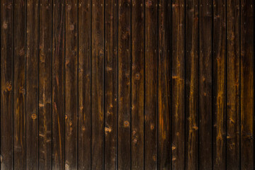 こげ茶色の木目の壁背景素材
