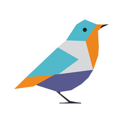 A bird in geometric shape vector illustration. Polygonal bird illustration.