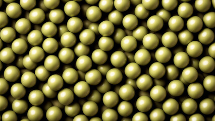 Filled with green balls background, life force concept, atoms