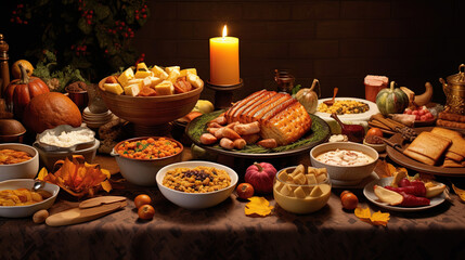 Thanksgiving holiday celebration food