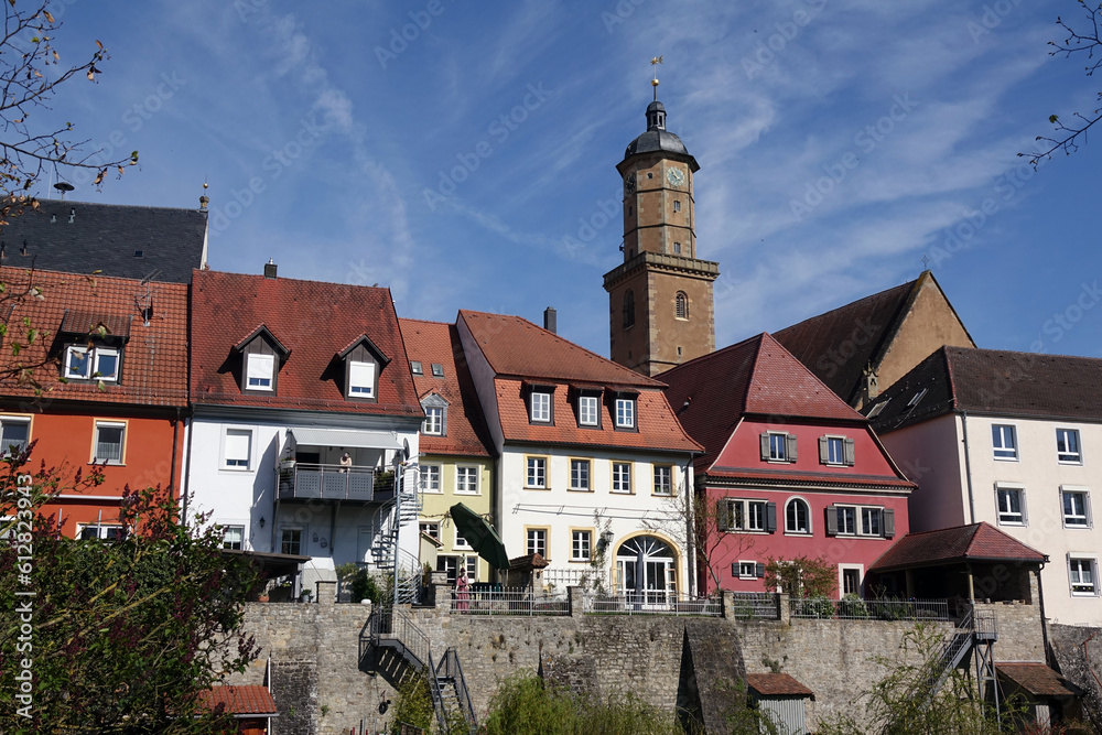 Wall mural Altstadt und Kirche in Volkach