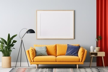 Inspiring Interior Mockups with Empty Frames, generative AI