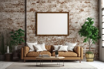 Inspiring Interior Mockups with Empty Frames, generative AI