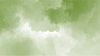 Abstract green watercolor background.Hand painted watercolor. vector