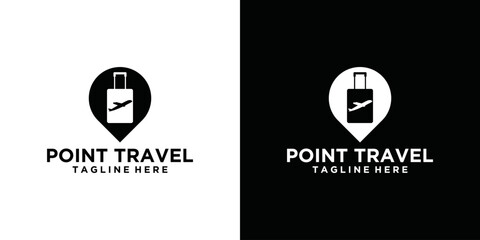 Travel Point logo concept vector, Travel location logo symbol icon