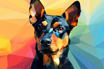 Vibrant Canine Portrait, generated with AI