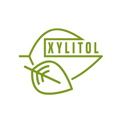 Xylitol linear icon, pictogram. Editable vector illustration