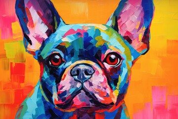 Vibrant Canine Portrait, generated with AI