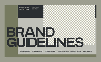 Brand identity guideline template to create visual identity of your company