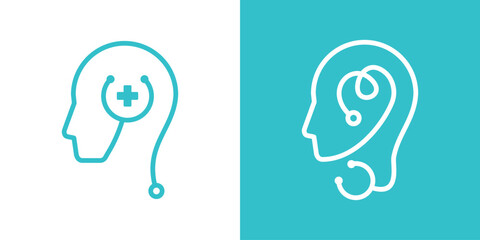 logo design minimalist element health mental icon vector illustration