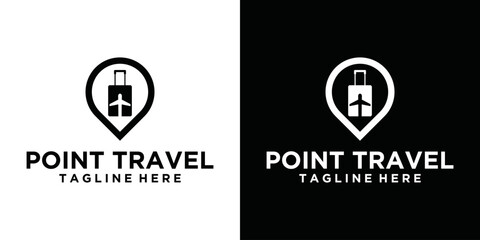 Point Travel logo design template, vacation travel logo