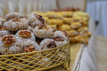 Sweet homemade Moroccan pastry: Moroccan biscuits for tea and festivities.