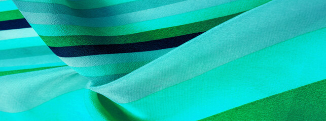 Texture, pattern, background, collection, silk fabric, striped fabric blue and azure green white...