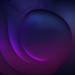Obraz premium abstract background with circles - Dark Purple and Black Circle Background - Generative AI