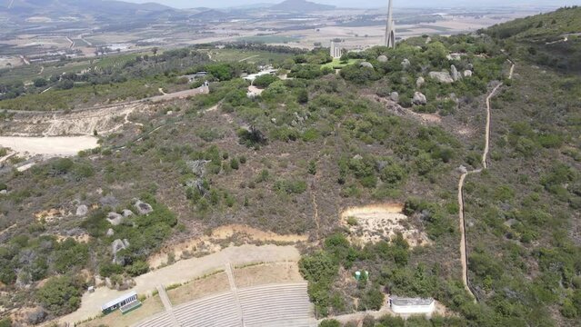 Drone view at Taalmonumet near Paarl on South Africa