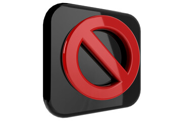 Fototapeta premium 3d render of a forbidden sign not allowed