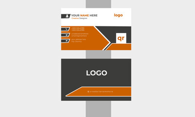Creative Minimal Stylish Business Card Design Template. 